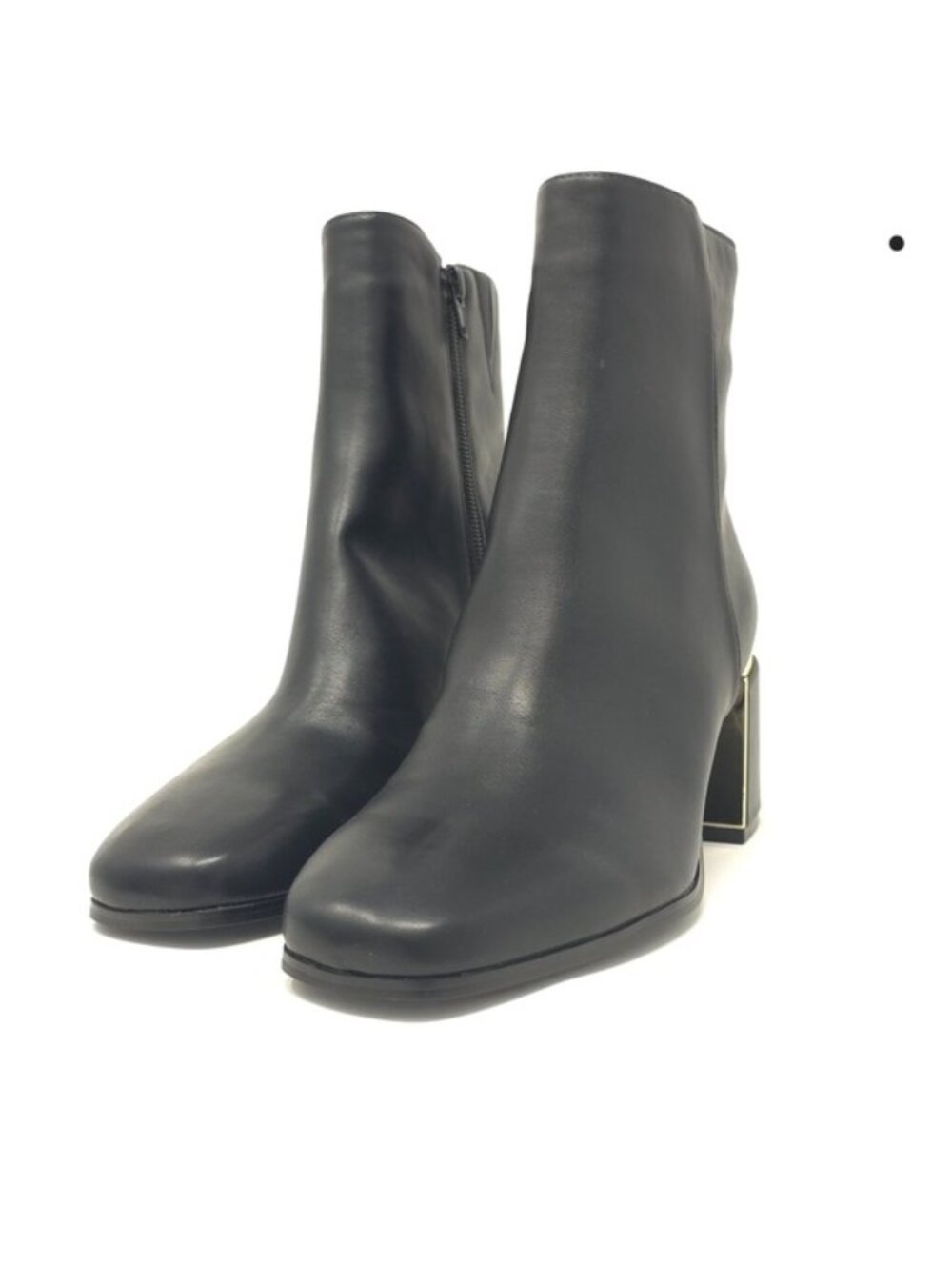BCBGeneration Black Leather Block Heel Ankle Boots 8M
